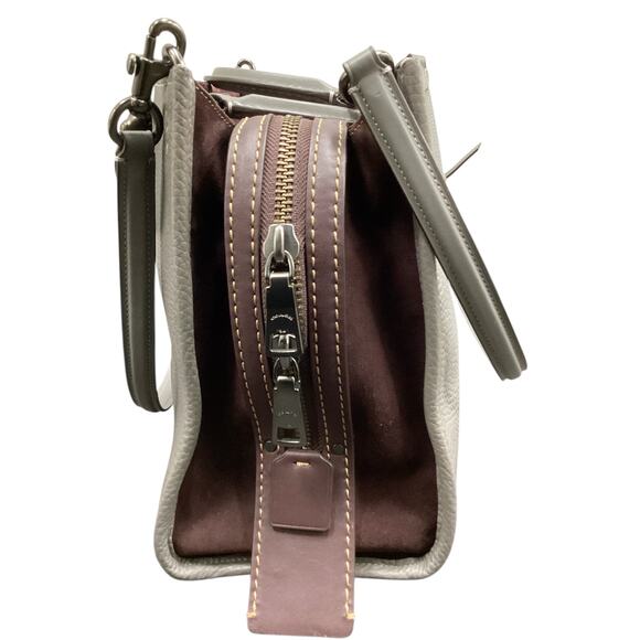 Coach Purse Women’s 1 Size #23755 Rogue31 Genuine Pebbled Leather Dust Bag Gray - Picture 4 of 13